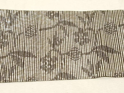 平和屋着物●九寸名古屋帯　草花文　正絹　逸品　CABD4091dy