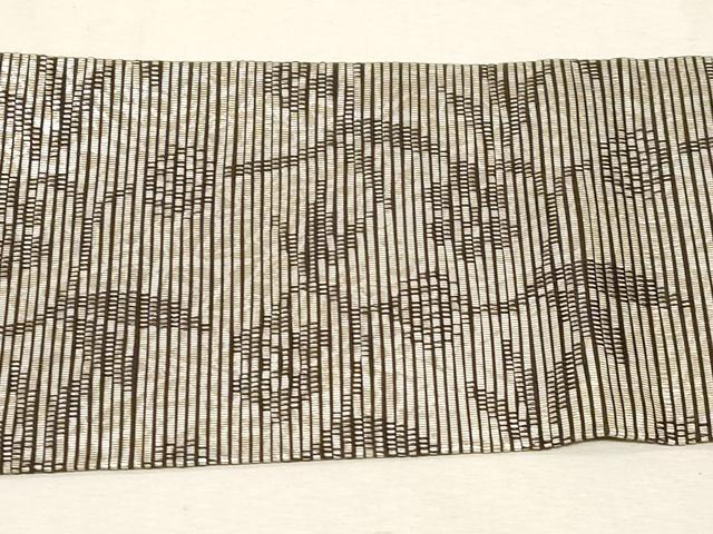 平和屋着物●九寸名古屋帯　草花文　正絹　逸品　CABD4091dy