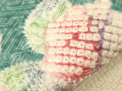 平和屋着物●名門　藤娘きぬたや・総絞り　九寸名古屋帯　絞り　草花文　正絹　逸品　CABD4095dy