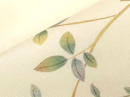 平和屋着物●九寸名古屋帯　花鳥文　金彩　正絹　逸品　CABD4101dy
