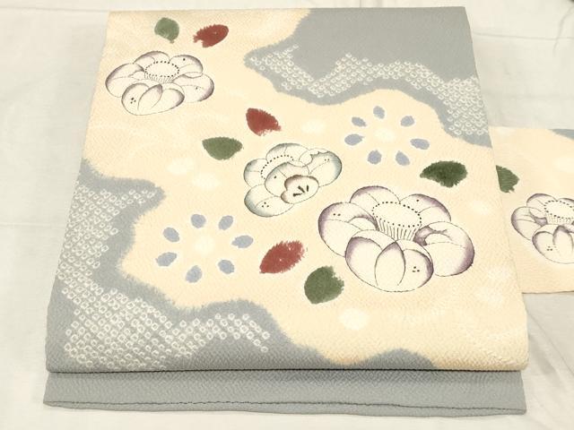平和屋着物●九寸名古屋帯　絞り　辻が花　正絹　逸品　CABD4105dy