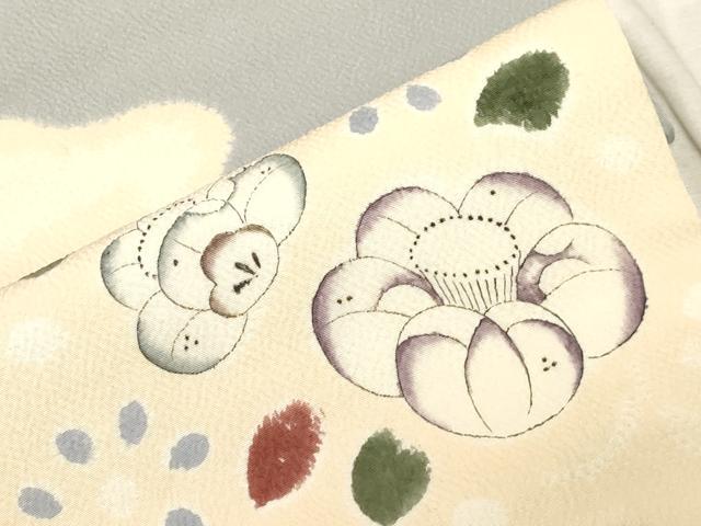 平和屋着物●九寸名古屋帯　絞り　辻が花　正絹　逸品　CABD4105dy