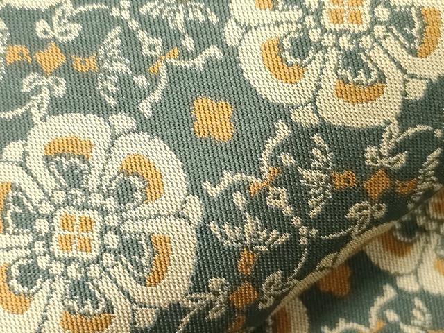 平和屋着物●龍村美術織物　九寸開き名古屋帯　花鳥梅花文錦　証紙付き　正絹　逸品　CABD4110dy