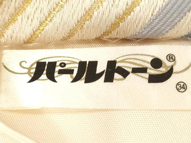 平和屋着物●全通柄袋帯　幾何学文　金糸　正絹　逸品　CABD4113dy