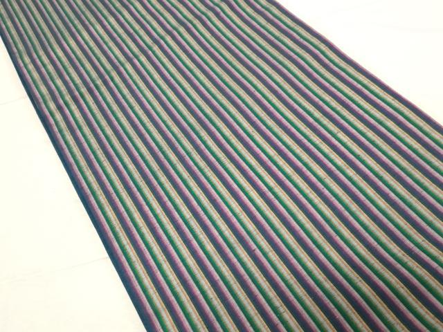 平和屋着物●菅原工房　菅原結作　漢方染紬　両方向　両面　全通柄袋帯　霞文　正絹　逸品　CABD4114dy