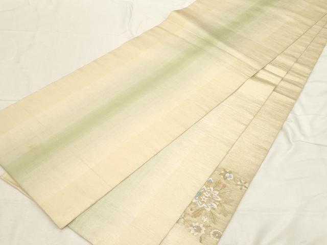 平和屋着物●太鼓柄袋帯　すくい織　草花丸文　金糸　正絹　逸品　CABD4117dy