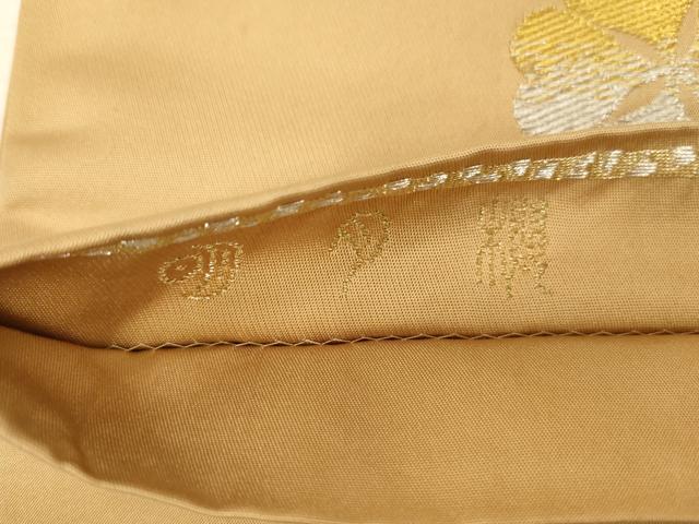 平和屋着物●龍村晋謹製　全通柄袋帯　明月桜　金銀糸　正絹　逸品　CABD4118dy
