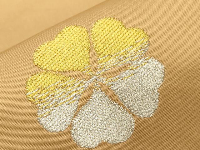 平和屋着物●龍村晋謹製　全通柄袋帯　明月桜　金銀糸　正絹　逸品　CABD4118dy