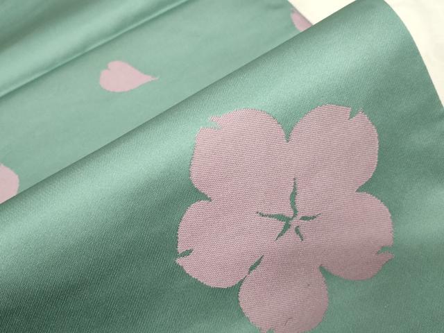 平和屋着物●世界的人形師　辻村寿三郎　ジュサブロー　六通柄袋帯　舞花文　正絹　逸品　CABD4130dy
