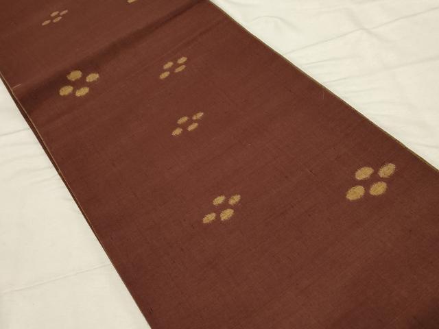平和屋着物●両面　全通柄袋帯　本塩沢　霞文　正絹　逸品　CABD4141dy