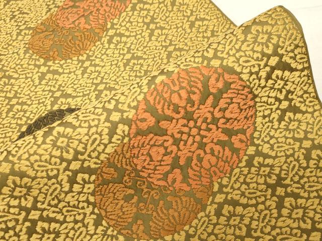 平和屋着物●六通柄袋帯　唐織　吉祥花丸文　正絹　逸品　CABD4151dy