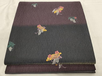 平和屋着物●六通柄袋帯　唐織　花筏　正絹　逸品　CABD4159dy