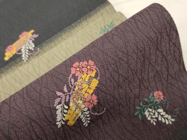 平和屋着物●六通柄袋帯　唐織　花筏　正絹　逸品　CABD4159dy