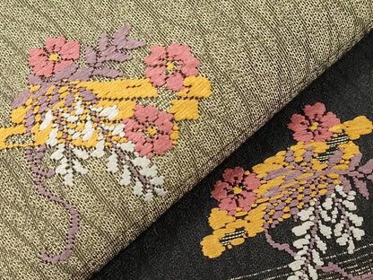 平和屋着物●六通柄袋帯　唐織　花筏　正絹　逸品　CABD4159dy
