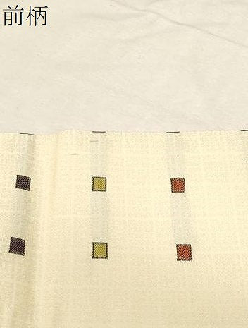 平和屋着物●九寸名古屋帯　幾何学文　正絹　逸品　CABD4167dy