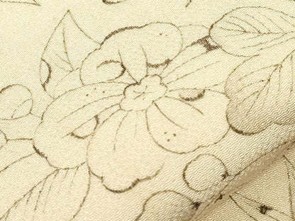 平和屋着物●摺型友禅　京都　多ち花　全通柄九寸名古屋帯　絞り　辻が花　鬼しぼ縮緬　正絹　逸品　CABD4184dy