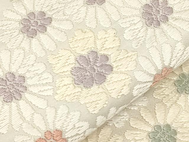 平和屋着物●九寸名古屋帯　唐織　花唐草文　正絹　逸品　CABD4193dy