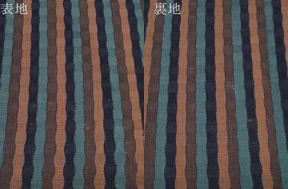 平和屋着物●八寸名古屋帯　めがね織　横段文　正絹　逸品　CABD4216dy