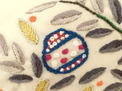 平和屋着物●九寸名古屋帯　総刺繍　枝葉鳥文　正絹　逸品　CABD4219dy