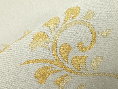 平和屋着物●西陣　川島織物　爪掻き本綴れ　八寸名古屋帯　向い鳥花丸文　金銀糸　正絹　逸品　CABD4222dy