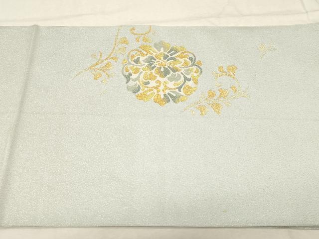 平和屋着物●西陣　川島織物　爪掻き本綴れ　八寸名古屋帯　向い鳥花丸文　金銀糸　正絹　逸品　CABD4222dy