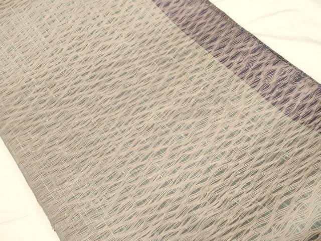 平和屋着物▽両面　太鼓柄袋帯　スリーシーズン　春夏秋　櫛織　抽象文　正絹　逸品　未使用　CABD4257dy