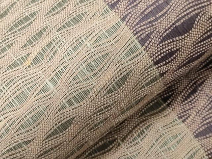 平和屋着物▽両面　太鼓柄袋帯　スリーシーズン　春夏秋　櫛織　抽象文　正絹　逸品　未使用　CABD4257dy