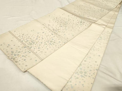 平和屋着物●西陣　川島織物　六通柄袋帯　箔散らし文　金銀糸　正絹　逸品　CABD4259dy