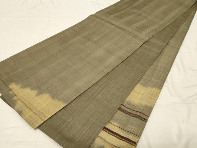 平和屋着物●太鼓柄袋帯　紬地　横段文　正絹　逸品　未使用　CABD4262dy