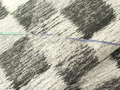 平和屋着物●六通柄袋帯　市松文様　銀糸　正絹　逸品　未使用　CABD4263dy