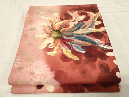 平和屋着物●アンティーク　大正ロマン　塩瀬　丸帯　手描き　乱菊　正絹　逸品　CABD4264dy