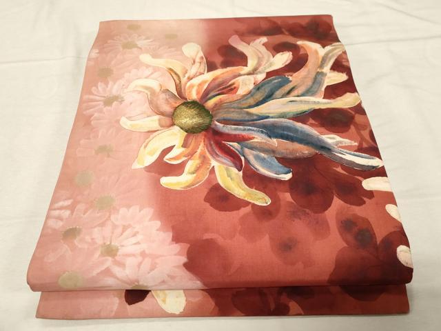 平和屋着物●アンティーク　大正ロマン　塩瀬　丸帯　手描き　乱菊　正絹　逸品　CABD4264dy