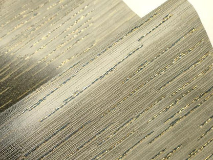 平和屋着物▽全通柄袋帯 スリーシーズン 春夏秋 横段霞文 金糸 正絹 逸品 CABD4271dy