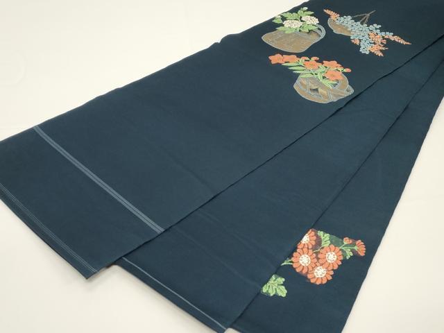 平和屋着物●西陣　川島織物　六通柄　本袋帯　唐織　花籠文　金糸　関西仕立て　正絹　逸品　CABD4284dy