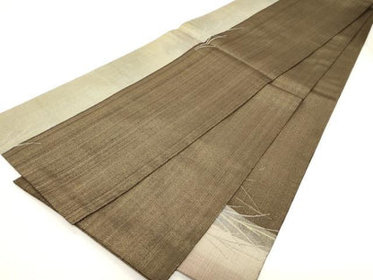 平和屋着物●六通柄袋帯　すくい織　鳥丸文　金糸　正絹　逸品　CABD4286dy
