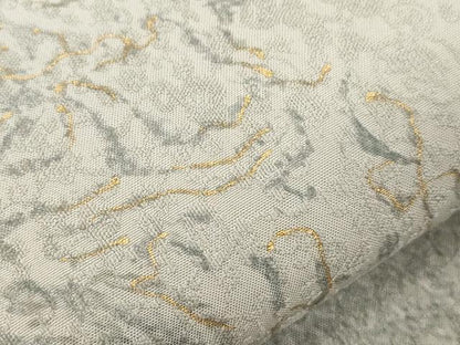 平和屋着物●太鼓柄袋帯　墨流し文様　金彩　正絹　逸品　CABD4288dy