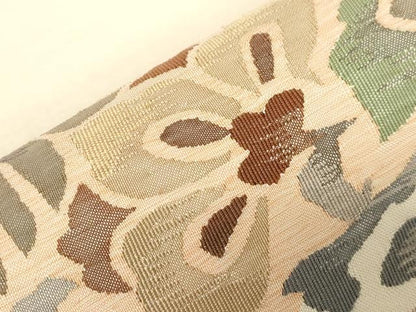 平和屋着物●太鼓柄袋帯　すくい織　花鳥丸文　正絹　逸品　CABD4290dy