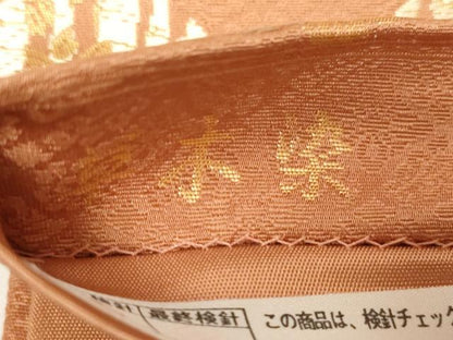 平和屋着物●西陣織　陰山織物謹製　箔屋清兵衛　六通柄袋帯　唐織　草木染　草花文　金糸　正絹　逸品　CABD4293dy