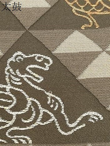 平和屋着物●つけ帯　鳥獣文　金糸　正絹　逸品　CABD4304dy