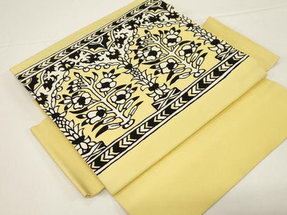 平和屋着物●塩瀬　つけ帯　草花文　正絹　逸品　CABD4305dy
