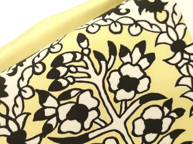 平和屋着物●塩瀬　つけ帯　草花文　正絹　逸品　CABD4305dy