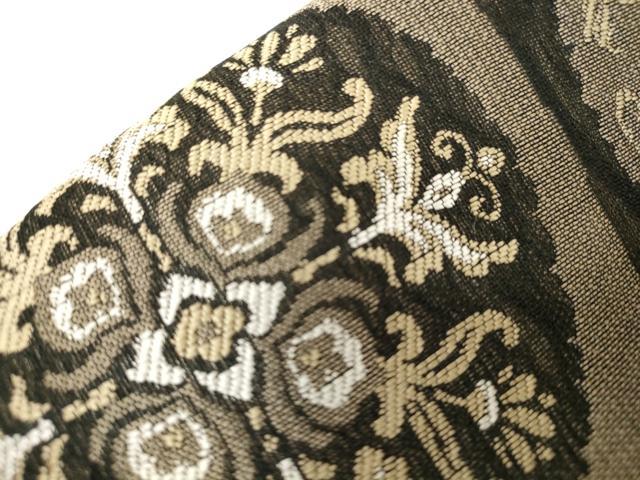 平和屋着物●ワンタッチつけ帯　櫛織　草花丸文　正絹　逸品　CABD4307dy