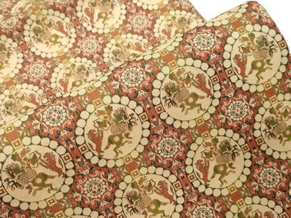 平和屋着物●龍村美術織物　九寸開き名古屋帯　獅子狩文錦　正絹　逸品　CABD4332dy
