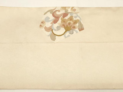 平和屋着物●爪掻き本綴れ　八寸名古屋帯　花鳥文　金銀糸　正絹　逸品　CABD4338dy