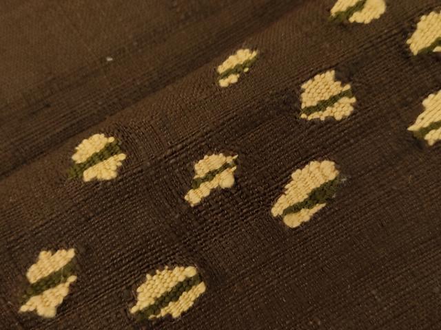 平和屋着物●桝屋高尾　西陣　八寸名古屋帯　山本保子作　紬地　コプト鳥文　正絹　逸品　CABD4359dy