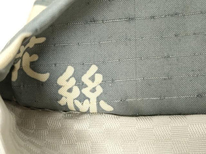 平和屋着物●全通柄袋帯　花絲芭蕉大島　藍　型染め　草花丸文　正絹　逸品　未使用　CABD4374dy