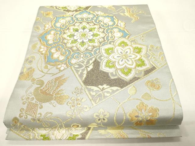 平和屋着物●西陣　川島織物　六通柄　本袋帯　唐織　正倉院花鳥文　金銀糸　正絹　逸品　CABD4389dy