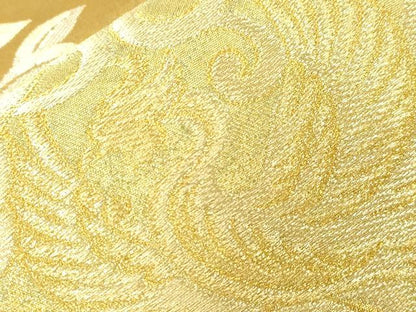 平和屋着物●西陣　川島織物　六通柄　本袋帯　花鳥文　金銀糸　引箔　正絹　逸品　CABD4400dy
