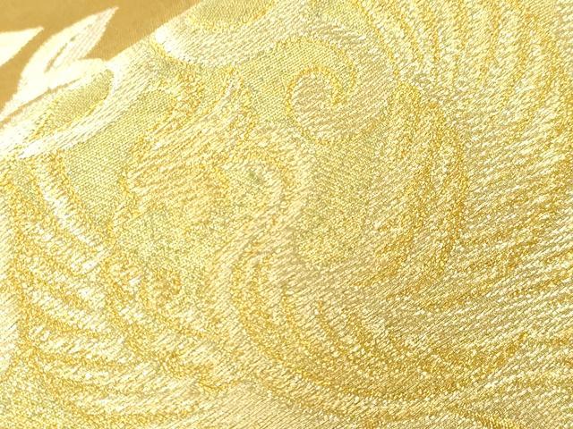 平和屋着物●西陣　川島織物　六通柄　本袋帯　花鳥文　金銀糸　引箔　正絹　逸品　CABD4400dy