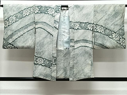 平和屋着物∞羽織　総絞り　舞花文　正絹　逸品　CABD4406ua